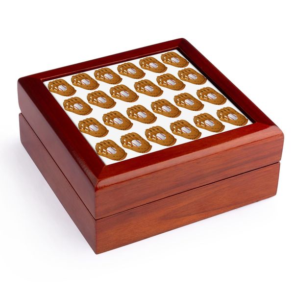 3dRose Baseball Glove Pattern, Jewelry Box jb-14261-1