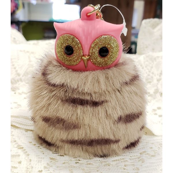 Bath & and Body Works~POCKETBAC & HAND SANITIZER HOLDER Owl Pom Pom