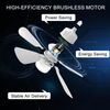2Pack Socket Fan Light With Remote, Screw in Ceiling Fans with Dimmable Light...