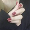 Yienate False Nails Purple Long Round Head French Nails Full Cover Nail Tips Fake Nails for Women and Girls 24Pcs