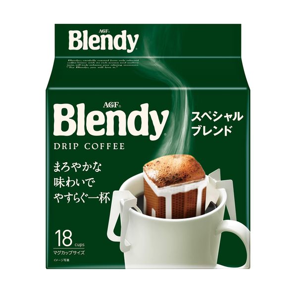 AGF Blendy Regular Coffee Drip Pack, Special Blend, 18 Bags