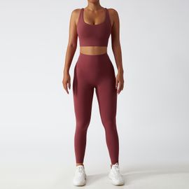 Rib Yoga Sets Sport Femme Tracksuit 2PCS Ctivewear Set Seamless Gym Fitness  Suit Workout Clothes Athletic Wear Women Sportswear