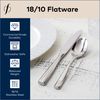 FORTESSA Lucca 18/10 Stainless Steel Flatware, 20 Piece Place Setting With Table Knives, Forks and Spoons (Service For 4), Dishwasher Safe, Polished