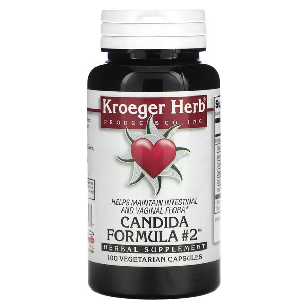Kroeger Herb Co Candida Formula #2, 100 Vegetarian Capsules