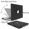 FINDING CASE Rubberized Matte Plastic Hard Shell Case for MacBook Pro 13.3” without Touch Bar A1708 released 2018/2017/2016, Case + UK/EU layout keyboard Cover (Black）