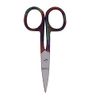 Nail Scissors Professional Cuticle Scissors Extra Strong Curved Manicure Scissors Clippers Eyebrow Grooming Cuticle Beard Trimming Hair Cutting (4" Gold Green)