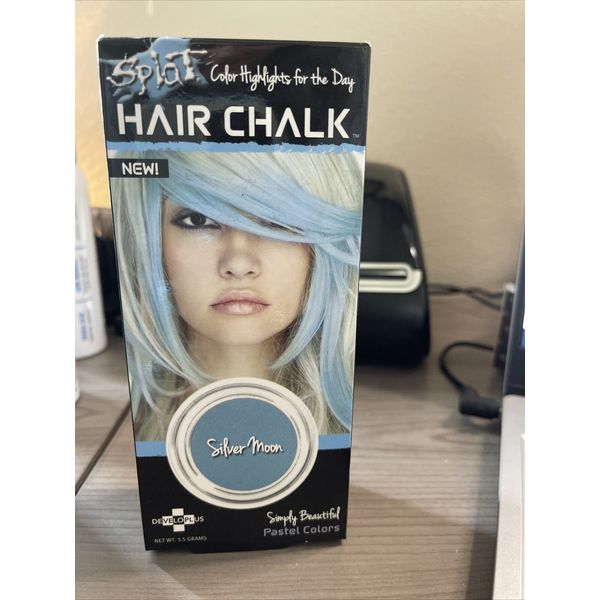 NEW Splat Hair Chalk Pastel Color Highlights Silver Moon Temporary 3.5 Grams