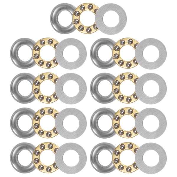 uxcell F6-12M Thrust Ball Bearing 6mm x 12mm x 4.5mm with Brass Washer A BEC1 Set of 9