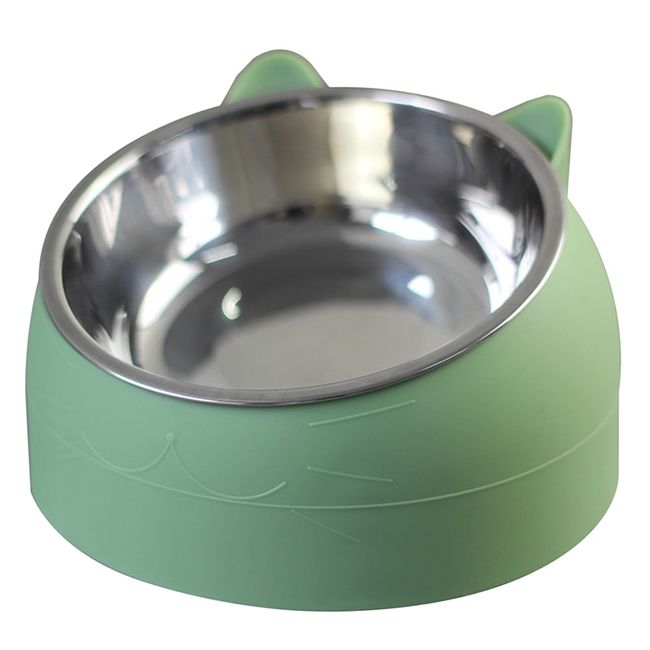 Double Dog Bowl - Double Stainless Steel Dog and Cat Food and Water Bowl -  Raised Puppy Food and Water Bowls - Non-Slip Pet Bowl for Dog and Cat