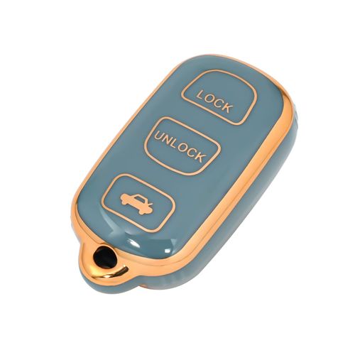 OFFCURVE Key Fob Cover for Toyota, Soft TPU Car Key Case Protector for 2002-2006 Toyota Camry / 2002-2003 Toyota Solara Keyless Entry Remote, Blue