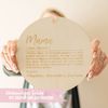 Wooden Hanging Plaque with Engraving Mama Set 01