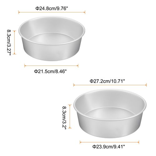 HARFINGTON Round Cake Pan 9"/10" Nonstick Baking Cake Pans Cheesecake Pan Anodized Aluminum for Wedding Birthdays Party Event