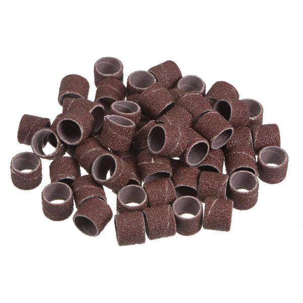 sourcing map 50pcs Sanding Drums 1/2 Inch Mini Sanding Sleeves 80 Grit Sanding Bands for Drum Sander Rotary Tools