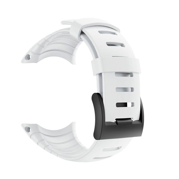 patrohoo Bands for Suunto Core Strap, Rubber Replacement Watch band for Suunto Core SS014993000,White