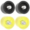 4 Pcs Rubber Hammer Replacement Striking Head Yellow Black Plastic Mallet Head Tips Set(Φ40mm)
