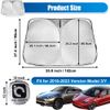 Windshield Sun Shade for Tesla Model 3/Y Foldable Front Window UV Blocking Visor
