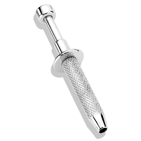 Pierced Owl Push-In Syringe Style Quad Prong Small Bead Holder Piercing Tool (70mm (2 3/4") Length)