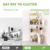 3-Tier Clear Makeup Organizer for Vanity Includes Brush Holder Space Saving