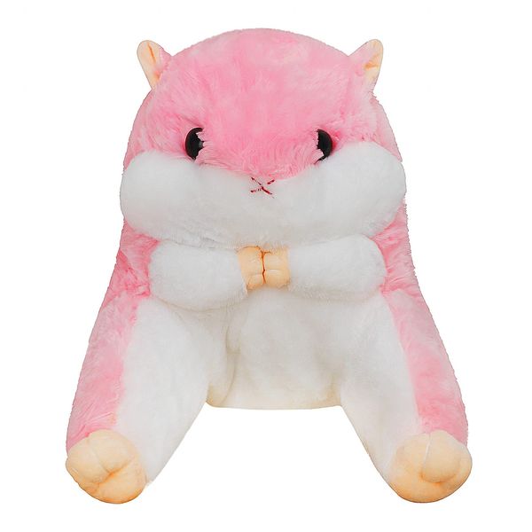 Moonlove Soft Fluffy Hamster Shaped Chair Back Cushion Office Home Cute Animal Couch Armchair Back Support Seat Pad Cushion Cozy Sofa Bed Throw Pillow Seat Cover Mat Home Decor