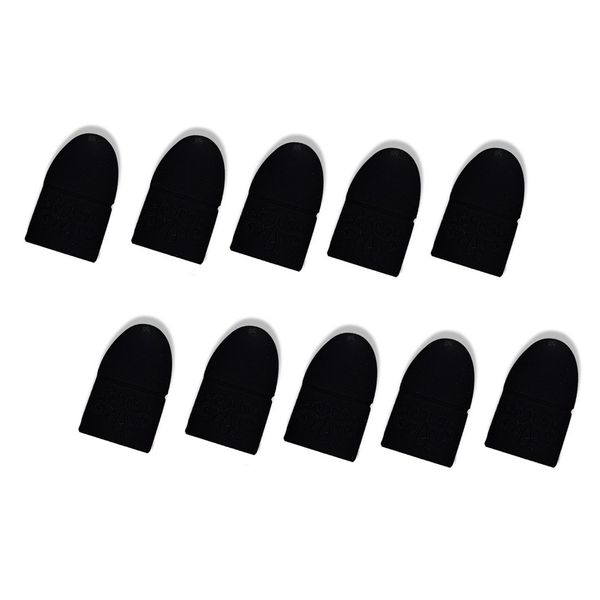 10Pcs/Set Reusable Silicone Nail Soakers UV Gel Nail Polish Remover Wrap Caps Nail Art Kits (Black)