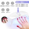 UV Light, LED Nail Dryer, UV Light for Hardening, Japanese Instruction Manual Included (English Language Not Guaranteed), UV & LED Double Light, Timer Setting, For Gel Nails, Foldable, Both Hands and Feet, USB Type (White)