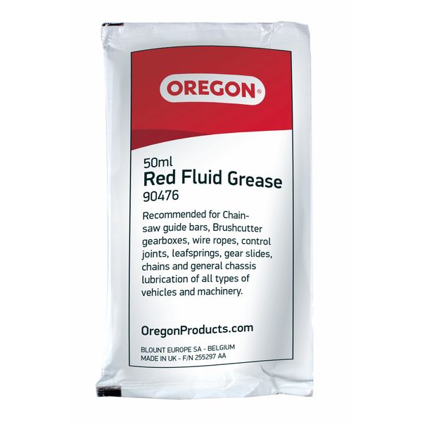 Oregon 90476 Red Fluid Grease 50 ML Sachet for Lubricating Chainsaw Bar Nose Sprockets