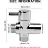 Universal G1/2" Shower Arm Diverter - Top Quality Solid Brass & Chrome Finish