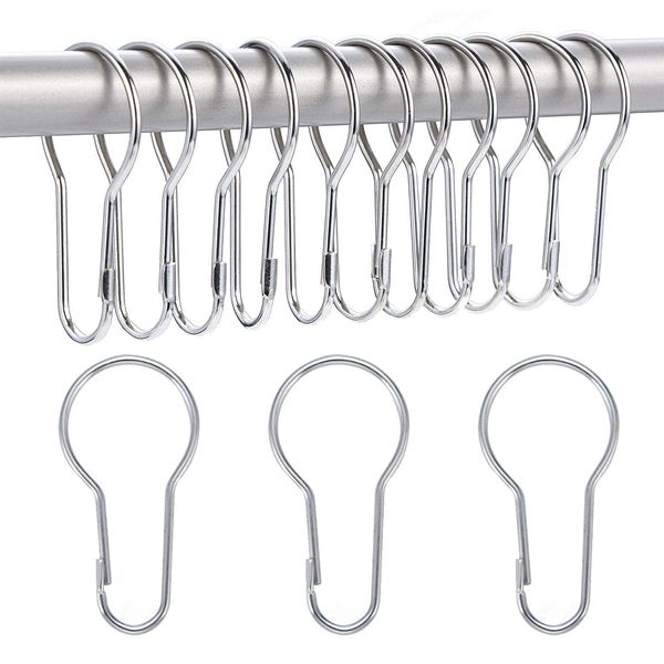 LEBQ 40 Pack Shower Curtain Ring Hanging Hooks for Sorting and Organizing by LEBQ