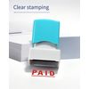 WAFJAMF Paid Stamp–Pre-Inked Message Stamp Self Inking Rubber Stamp Red Ink-Medium