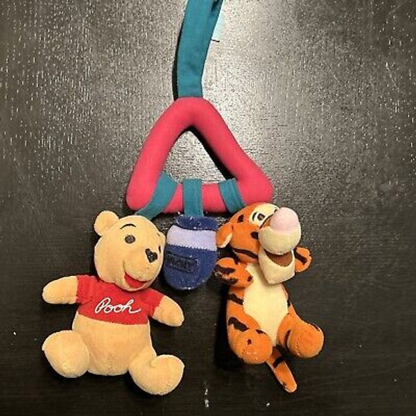 Pooh & Tigger Sensory 10" Stroller Hook Baby Plush Soft Toy Stuffed Animal