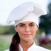 Uncommon Threads mens Twill Chefs Hat, White/Black, One Size US