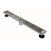 Novalinea - 44 Inch Linear Shower Drain with Brick Pattern Grate