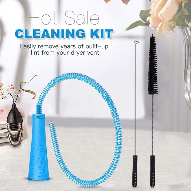 Sealegend 2 Pieces Dryer Vent Cleaner Kit Vacuum Attachment Hose with  Brush, Dryer Cleaning Brush Lint Remover Hose