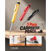 3 Pack Carpenter Pencil with Sharpener, Mechanical Carpenter Pencils with 39 Ref