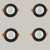 4 x Matt Black White Insert Tilt Downlight Spotlight Recessed Round Fitting sl38