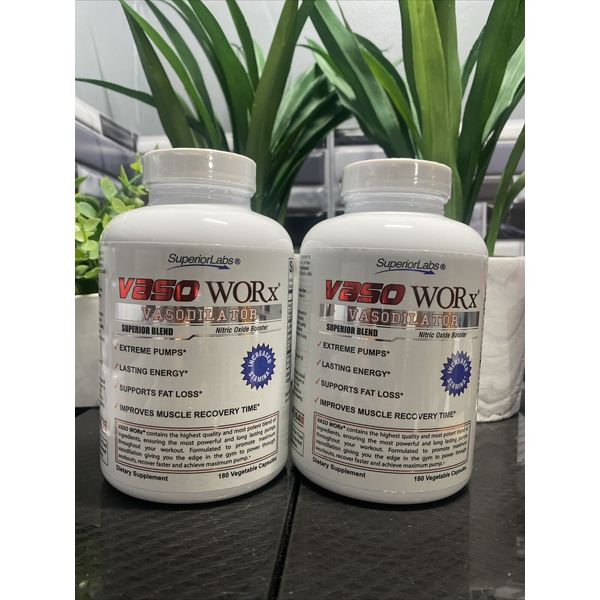 Superior Labs – VASOWORx– Nitric Oxide Supplement – Extra Strength - (2-pack)