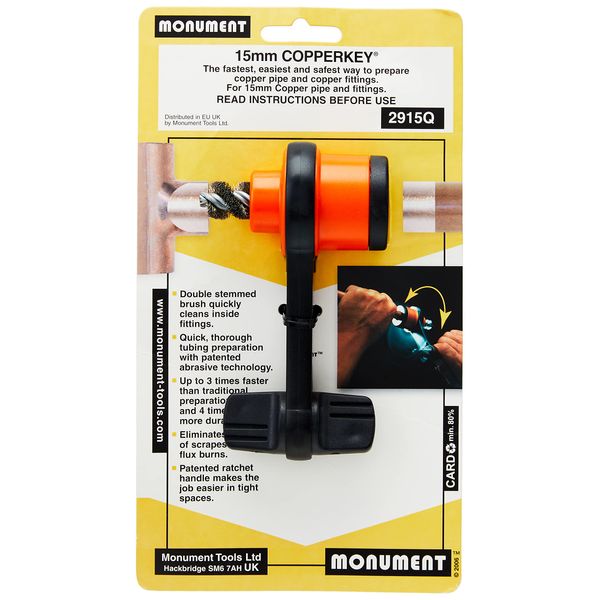 Monument MON2915 2915Q Copperkey Pipe Cleaning Tool 15 mm