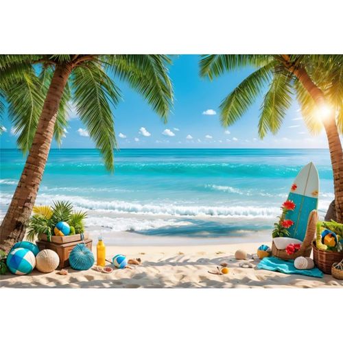 Tropical Hawaiian Party Banner 118.1x98.4Inch Fabric Hawaiian Luau Birthday Party Decor Aloha Baby Shower Summer Retirement Decorations Beach Wedding Banner