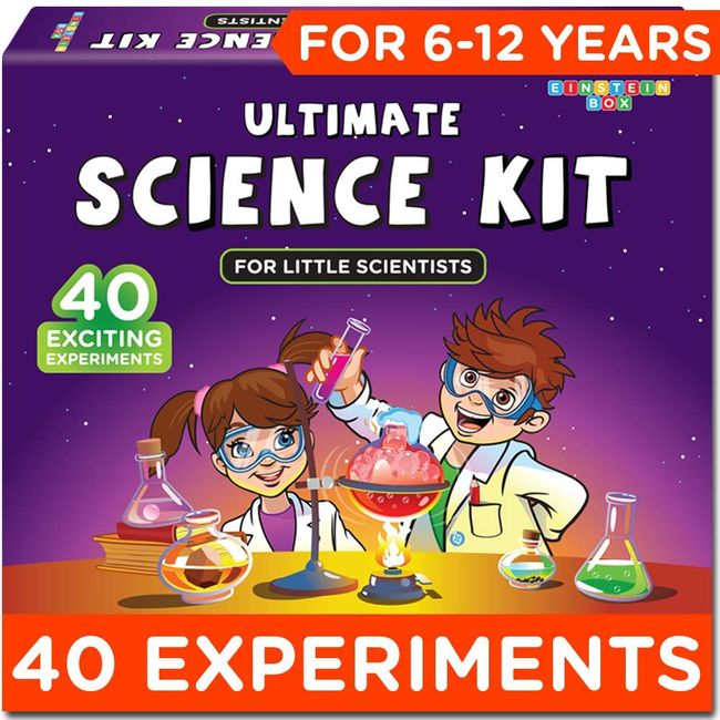 Einstein Box Science Experiment Kit For Kids Aged 6-8-12-14 |Gift for 6-7 Year Old Boys & Girls| Chemistry Kit Set For 6-14 Year Olds