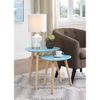 Pemberly Row Modern Nesting End Tables in Mint Green Wood Finish
