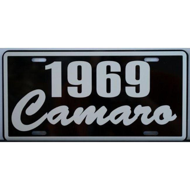 Motown Automotive Design 1969 69 Camaro Metal License Plate FITS Chevrolet Chevy SS Super Sport Z-28 302 350 396 427 TAG 6 X 12 HOT Rod Muscle CAR Classic Museum Collection Novelty Gift Sign