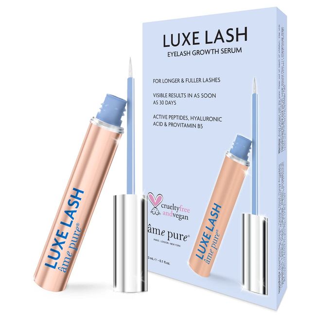 Ame Pure LUXE LASH Serum - Eyelash serum for Growth and Thickness, Stronger, Fuller, Longer Lashes - Lash Growth Serum Scientifically proven to give Stunning Lashes - Say Goodbye to Thin Lashes - 3 ml