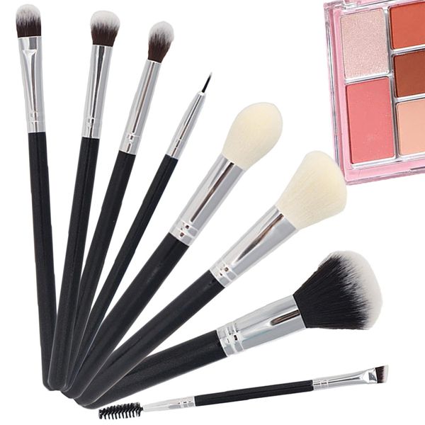 8 Stück Makeup Brush Set, Professionelle Schminkpinsel, Reise Make Up Pinsel Set, Premium Puderpinsel Eyeliner Brush Lidschatten Blush Schminkpinsel Set, für Lidschatten Augenbrauen Foundation