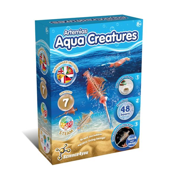 Science4you Artemias Aquatic Sea Creatures (Triops Family) - Grow Your Own Water Dragons Kit, Aqua Eggs Included, Science Kit for Kids Age 6 7 8+, Science Game, Toy and Gift for 8+ Boys & Girls