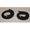 Split Rains Western Reins Split with Leather Swatter in Black