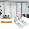 8Pcs L Bracket Vertical Blind Bracket Clips, Headrail Width 1-1/2"(38mm) Brack-et Clips Outside Mounting
