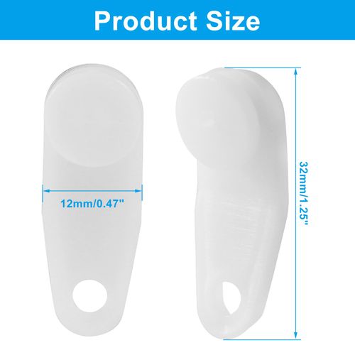 Verkelly 200 Pcs Traverse Rod Slides, Plastic Curtain Track Glider Hooks for Window and Shower Curtains