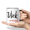 JUNIWORDS Tasse, Vick, die Wundervolle, Schwarz (5307754)