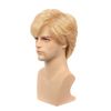 Dai Cloud Mens Blonde Wigs Short Curly Layered Cosplay Costume Party Wigs for Male Guy(Blonde)