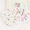 Yeahbo Nail Art Stickers Flowers Self Adhesive, Flowers Nail Stickers for Gel Nails, 8 Sheets Nail Decals Self Adhesive Flower Rose Leaves Butterfly Nail Design, Nail Decoration for Women Girls Kids